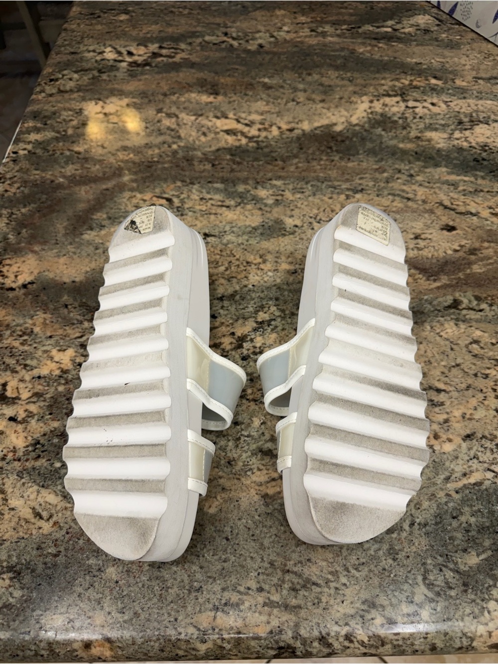 Reef White Triple-Strap Slide Sandals - Picture 3 of 3